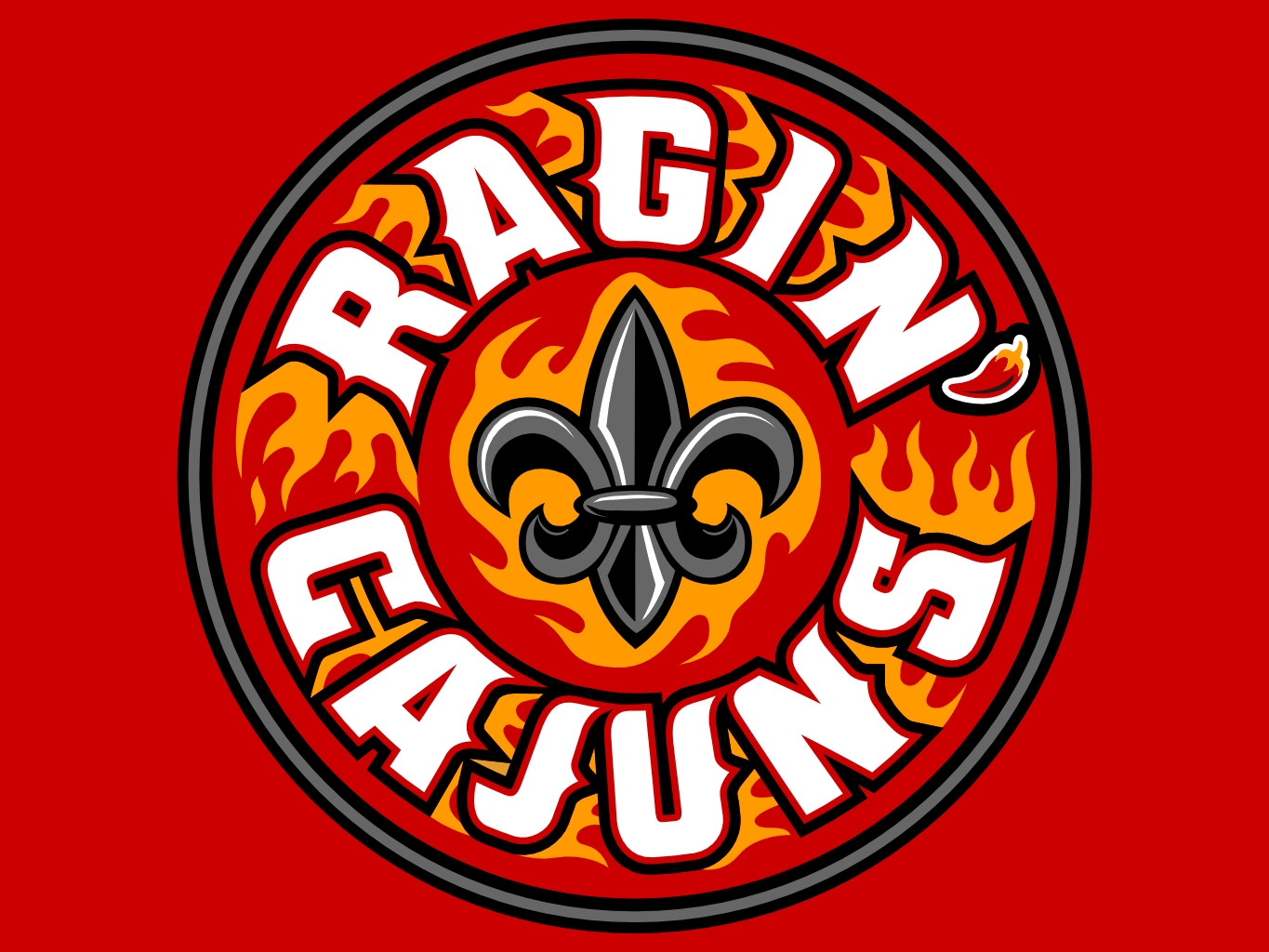 Louisiana Lafayette Ragin' Cajuns logo & wallpapers - High-quality ...